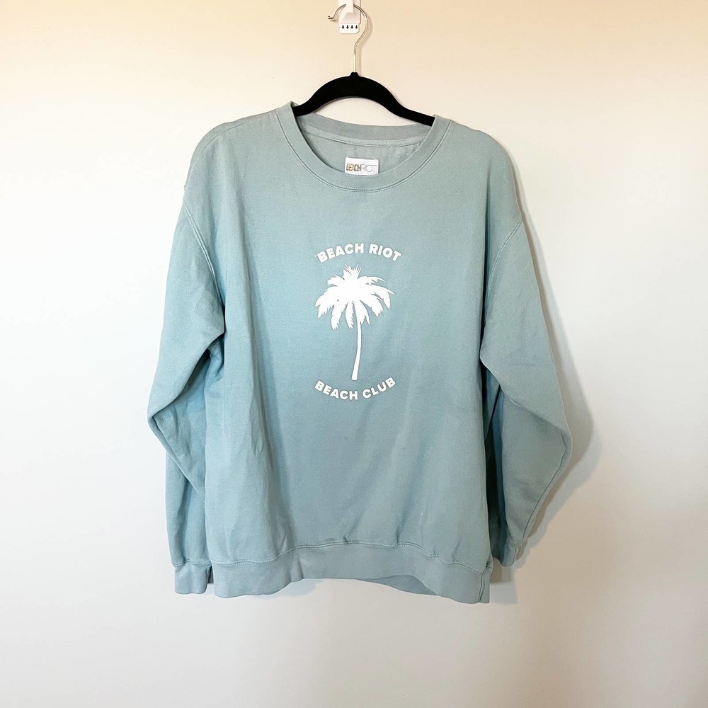 Beach riot blue Crewneck sweatshirt women’s size‎ large